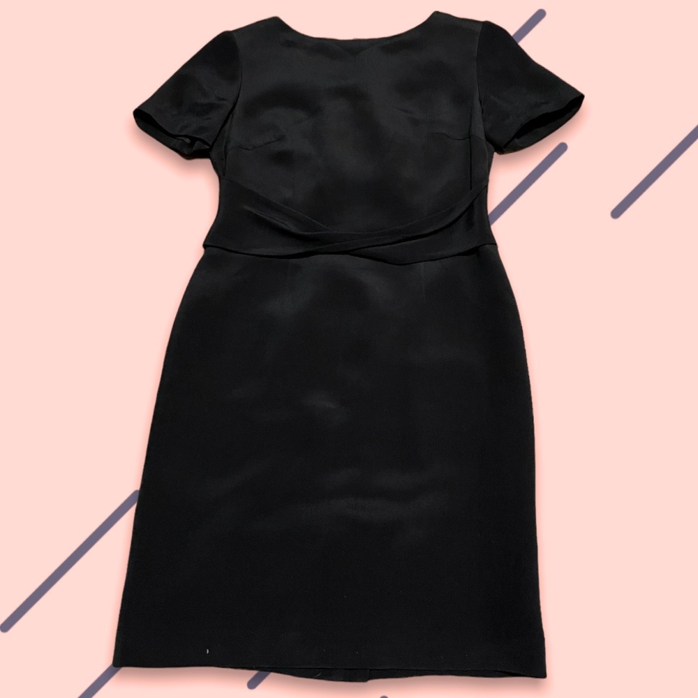 Talbots Silk Black Sheath Dress Size 4 petite